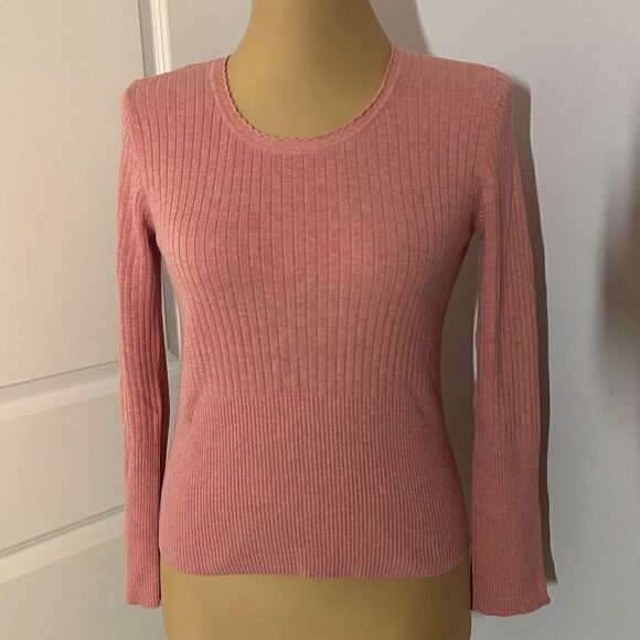 Liz Claiborne Sport Pink Long Sleeve Top - Picture 1 of 6